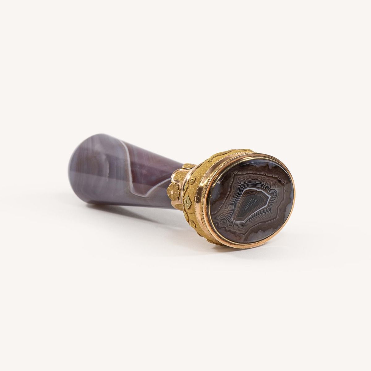 Desk Seal | Purple Agate & Gilt Desk Seal