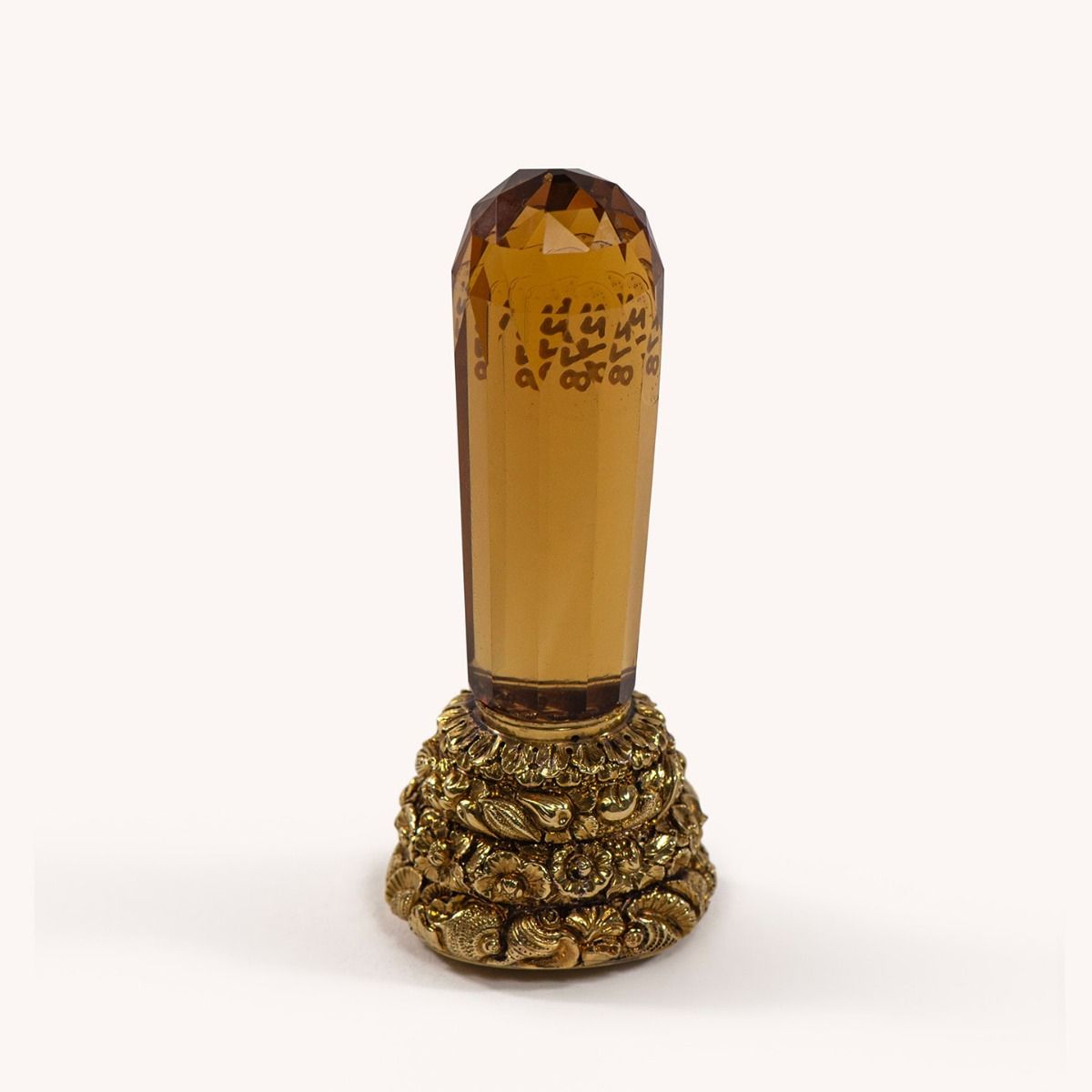 Desk Seal | Faceted Amber Crystal Desk Seal