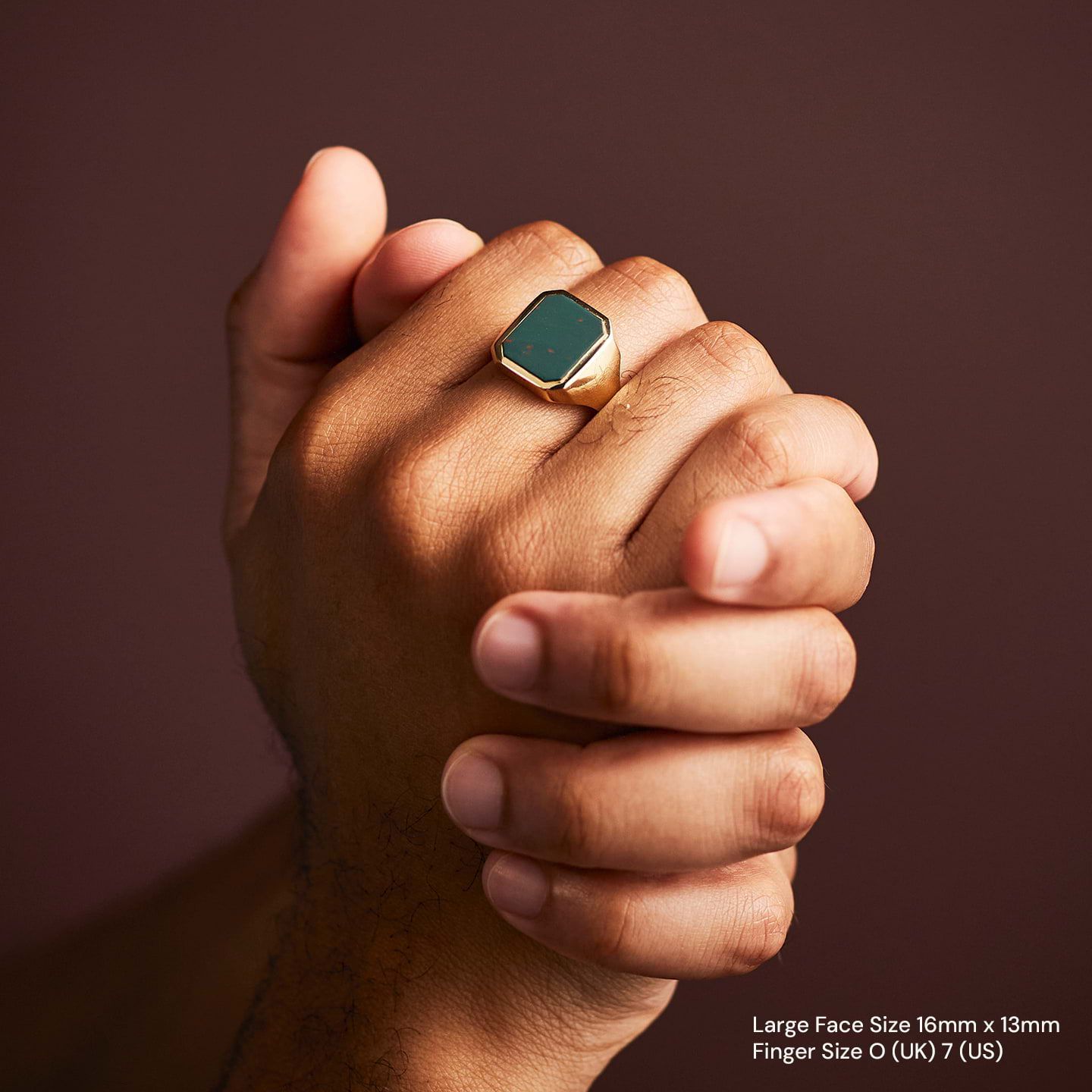 Stone Set Portrait Signet Ring