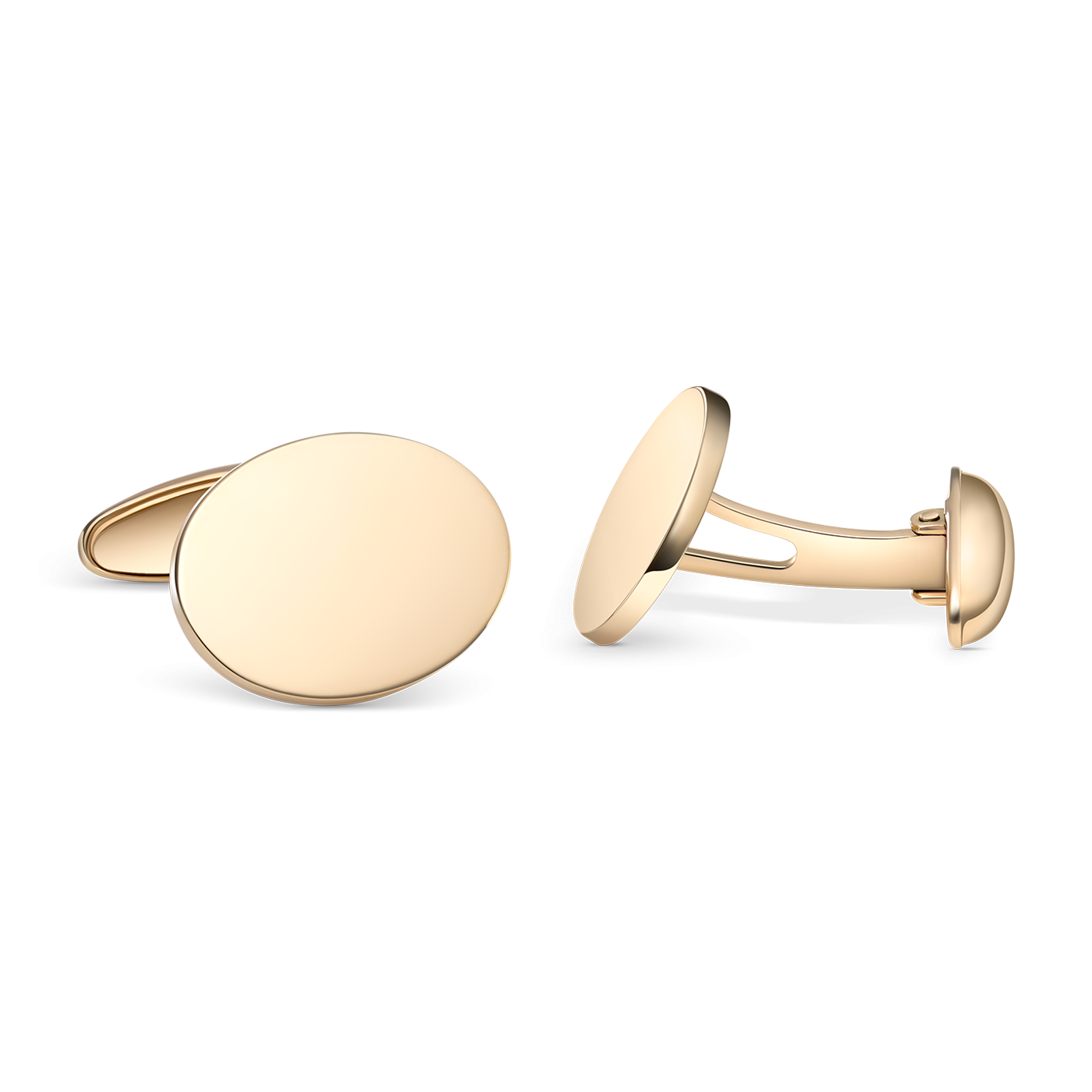 9ct Yellow Gold Cufflinks, Swivel Back